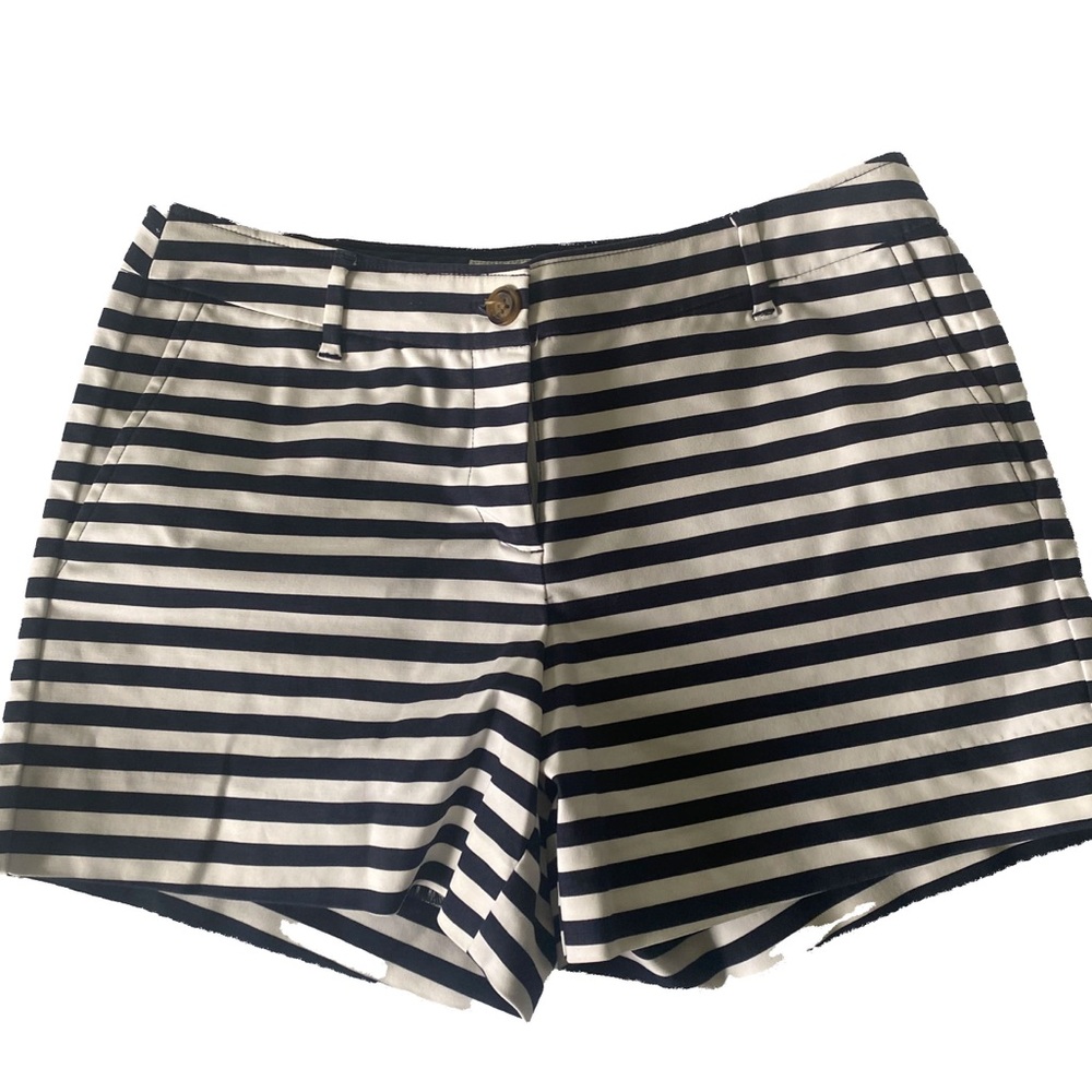 Boden Navy and White Bermuda Shorts Tailored Style